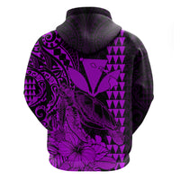 Kakau Polynesian Tribal Hawaiian Turtle with Kanaka Maoli Purple Hoodie LT9 - Polynesian Pride