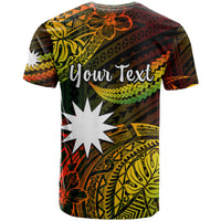 Custom Nauru Polynesian Hibiscus Naoero Reggae T Shirt LT14 - Polynesian Pride