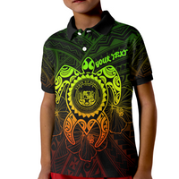 Hawaii Polynesian Custom Polo Shirt Vintage Polynesian Turtle (Reggae) - Polynesian Pride