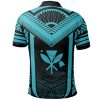 Hawaii Kanaka Polynesian Polo Active Blue - Polynesian Pride