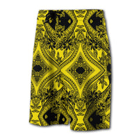 Hawaii Polynesian Plumeria Board Shorts Mix Yellow - Polynesian Pride