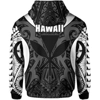 Hawaii Polynesian Tribal Kanaka Maoli Zipper Hoodie White Mark Style - Polynesian Pride
