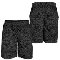 Polynesian Kakau Turtle Gray Men's Short Gray - Polynesian Pride