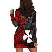 (Custom Personalised) Wallis and Futuna Hoodie Dress Enjoy Polynesian Flowers LT13 - Polynesian Pride