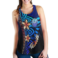 Tahiti Woman's Racerback Tank - Vintage Tribal Mountain - Polynesian Pride