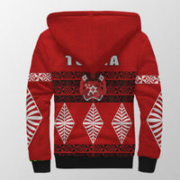 Tonga Sherpa Hoodie - Tongan Pattern LT13 - Polynesian Pride