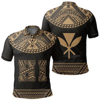 Hawaii Kanaka Polynesian Polo Shirt Divinity Gold Unisex Gold - Polynesian Pride