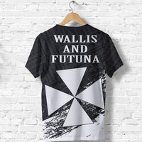 Wallis and Futuna T Shirt Wallis and Futuna Coat of Arms Polynesian Tattoo Special Black - Polynesian Pride