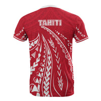 Tahiti T Shirt Tahiti Flag Swirling Style - Polynesian Pride