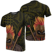 Polynesian Kakau Yellow Kanaka Warrior Hoodie Legend Unisex Yellow - Polynesian Pride