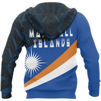Marshall Islands Pullover Hoodie Marshall Islands Flag Polynesian Tattoo A0 - Polynesian Pride