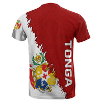 Tonga All Over T Shirt Tongan Flag Coat of Arms Wrap Style - Polynesian Pride
