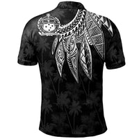 Samoa Custom Polo Shirt Polynesian Wings (White) - Polynesian Pride