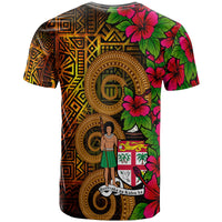 Fiji Polynesian T Shirt Hibiscus Vintage - Polynesian Pride