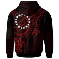 Cook islands Custom Hoodie Red Turtle - Polynesian Pride