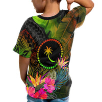 Chuuk Polynesian T Shirt Hibiscus and Banana Leaves - Polynesian Pride