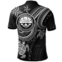 Federated States of Micronesia Custom Polo Shirt Coat Of Arm with White Turtle - Polynesian Pride