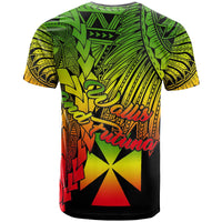 Wallis and Futuna Polynesian Custom T Shirt Tribal Wave Tattoo Reggae - Polynesian Pride