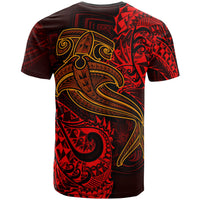 Polynesian T Shirt Red Shark Polynesian Tattoo - Polynesian Pride