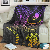 Yap Custom Personalised Premium Blanket- Pink Turtle - Polynesian Pride