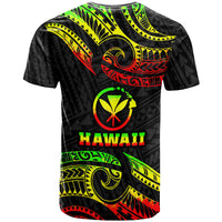 Custom Hawaii T Shirt Tribal Pattern Reggae LT12 - Polynesian Pride