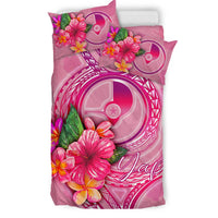 Yap Polynesian Bedding Set - Floral With Seal Pink - Polynesian Pride