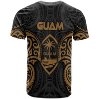 Guam Polynesian T Shirt Guam Spirit Gold - Polynesian Pride