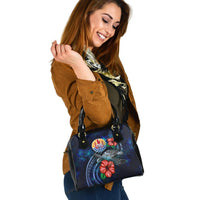 Tahiti Polynesian Shoulder Hand Bag - Blue Turtle Hibiscus - Polynesian Pride