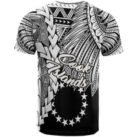Cook Islands Polynesian Custom T Shirt Tribal Wave Tattoo White - Polynesian Pride