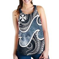 Wallis and Futuna Polynesian Women's Racerback Tank - Ocean Style - Polynesian Pride