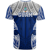 Guam Polynesian T Shirt Pattern With Seal Blue Version - Polynesian Pride