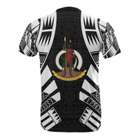 Vanuatu T Shirt Vanuatuan Coat of Arms Polynesian Tattoo Style - Polynesian Pride