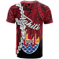Tahiti Polynesian T Shirt Tribal Wave Tattoo Flag Style - Polynesian Pride