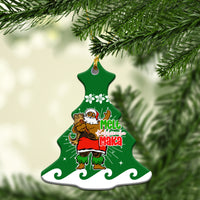 Hawaii Polynesian Santa Claus Green Christmas Ornament - LT12 - Polynesian Pride