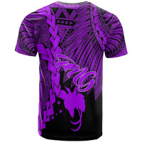Papua New Guinea Polynesian T Shirt Tribal Wave Tattoo Purple - Polynesian Pride