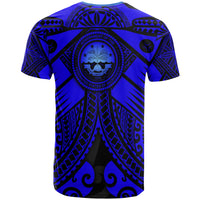 Fsm Custom T Shirt Blue Seal with Polynesian Tattoo - Polynesian Pride