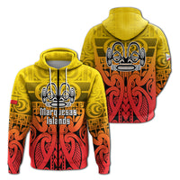 Marquesas Islands Marquesan Tattoo Hoodie LT12 Zip Hoodie Red - Polynesian Pride