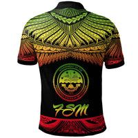 Federated States of Micronesia Custom Polo Shirt Polynesian Tattoo Reggae Version - Polynesian Pride
