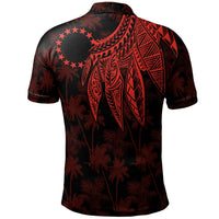 Cook Islands Custom Polo Polynesian Wings (Red) - Polynesian Pride