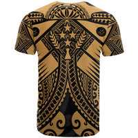 Kosrae Custom T Shirts Gold Seal with Polynesian Tattoo - Polynesian Pride