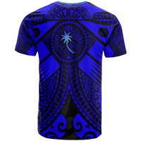 Chuuk T Shirt Blue Seal with Polynesian Tattoo - Polynesian Pride