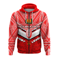 Custom Tonga Rugby Mate Maa Tonga Tapa Pattern Hoodie LT2 - Polynesian Pride