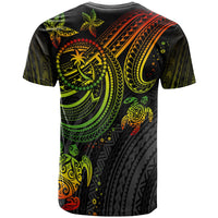 Chuuk Custom T Shirt Reggae Turtle - Polynesian Pride