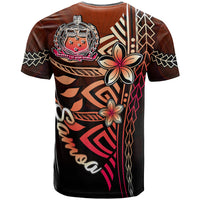 Samoa Custom T Shirt Red Vintage Tribal Mountain - Polynesian Pride