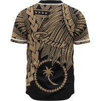 Chuuk Polynesian Baseball Shirt - Tribal Wave Tattoo Gold - Polynesian Pride