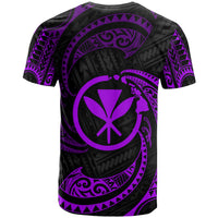 Polynesian Hawaii T Shirt Purple Tribal Wave - Polynesian Pride