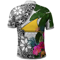 Tokelau Polo Shirt White Turtle Plumeria Banana Leaf - Polynesian Pride
