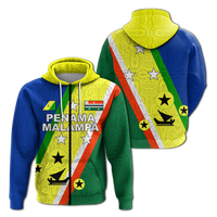 Vanuatu Malampa Penama Combine Hoodie LT12 Zip Hoodie Blue - Polynesian Pride