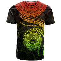 American Samoa Polynesian Custom T Shirt American Samoan Waves (Reggae) - Polynesian Pride