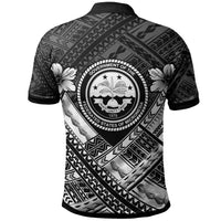Federated States of Micronesia Polynesian Polo Shirt FSM White Seal Camisole Hibiscus Style - Polynesian Pride